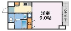 モノトーン難波の間取り画像