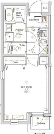 KNOTS TOBUNERIMA Sta．の間取り画像