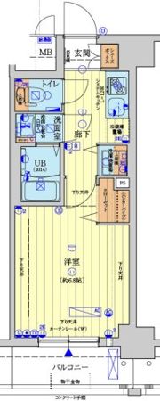 レオンコンフォート難波ミラージュの間取り画像