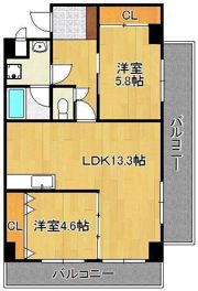 プランドール一枝の間取り画像