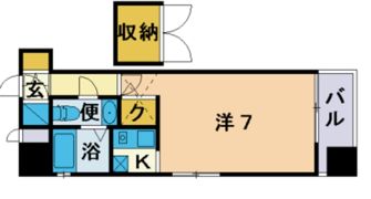 エステートモア博多公園通りの間取り画像