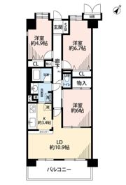ラミーユ浦和ハイライズ ファーストキャッスルの間取り画像