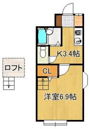 パンシオンヴィラブランテD棟の間取り画像