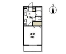 パークサイドなんば Aの間取り画像