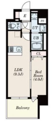 エスライズ神戸三宮山手通弐番館の間取り画像