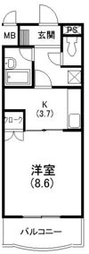 パリス富塚の間取り画像