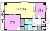 リベルタ竹原の間取り画像
