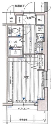 エスリード新梅田の間取り画像