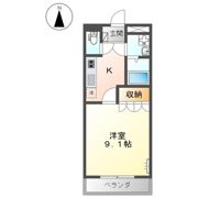 コンチェルト笠岡Bの間取り画像