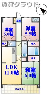 レジデンスJOKOの間取り画像