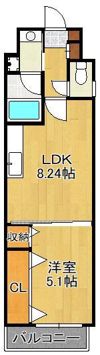 Infield枝光の間取り画像