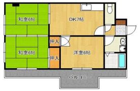 プレアール下到津の間取り画像