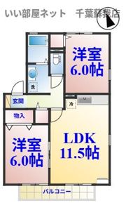 ハイム六通Ⅰ番館の間取り画像