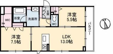 メゾン デ ルポ英の間取り画像