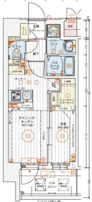 エステムコート新大阪ⅩⅥパルスの間取り画像