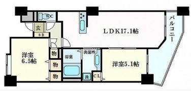 ザ・パークハウス広島駅前通りの間取り画像