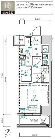 SQUARE CITY KAWASAKIの間取り画像