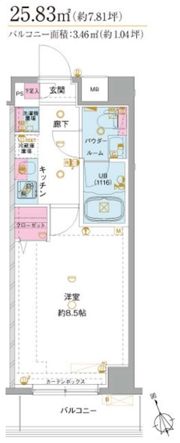 GENOVIA亀戸Ⅳskygardenの間取り画像