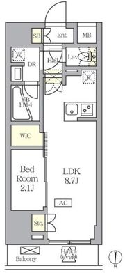 アジールコート王子の間取り画像