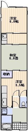 立川町貸家東の間取り画像