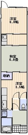 立川町貸家東の間取り画像