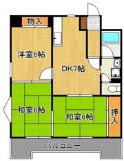 フローラルホクザイの間取り画像