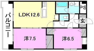 プレジール来住の間取り画像