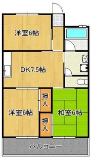 サンハイツ若宮の間取り画像