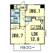 ライズ白山通りの間取り画像