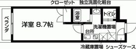 メルディアキューブ石橋(旧：ザ・レジデンス石橋)の間取り画像