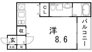 サンクラッソ神戸山手の間取り画像