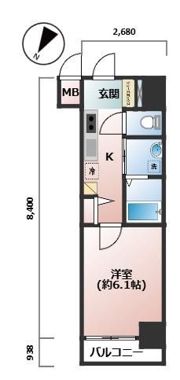 アヴァンティーク銀座2丁目弐番館の間取り画像