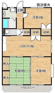 アメニティ東津田Ⅱの間取り画像