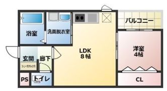 Cotto 九工大前の間取り画像