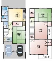 安田貸家の間取り画像