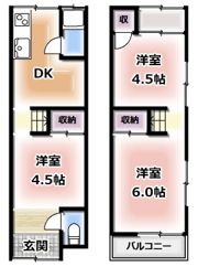 高倉2丁目テラスハウスの間取り画像