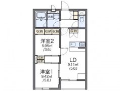 レオパレスK0049の間取り画像
