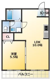 岩井ハイツの間取り画像