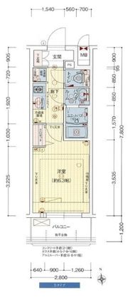 プレサンス難波クチュールの間取り画像