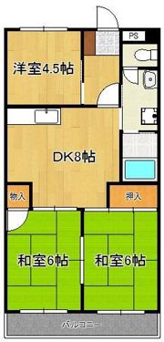 シャトレ中井の間取り画像