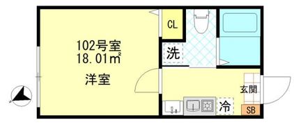 ボンボニエール一之江の間取り画像