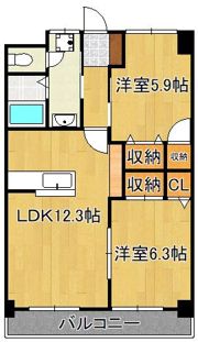 エクセレント本城の間取り画像