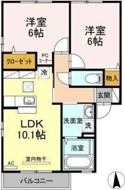 ルミエール鳴門 A棟の間取り画像