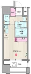 パークフラッツ弁天町駅前の間取り画像