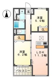 クリス竹の間取り画像