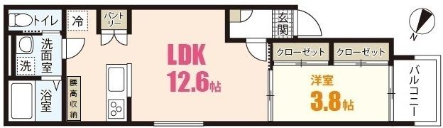 Delica祇園新橋北の間取り画像