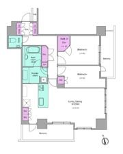 レジディアタワー目黒不動前の間取り画像