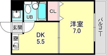 西浦マンションの間取り画像