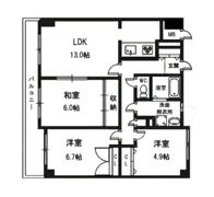 ユアコート観音の間取り画像