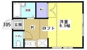 パレス東名Ⅲの間取り画像